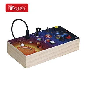 Montessori Sensory Switch Toy Wooden Solar System Activity Board for Kids W12D636